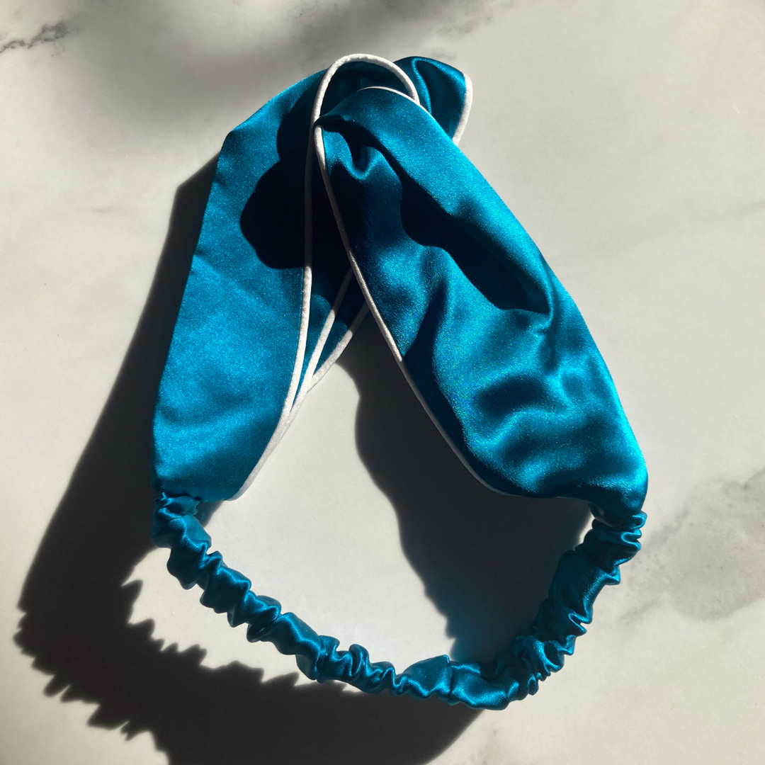 100% Mulberry Silk Headband with Border