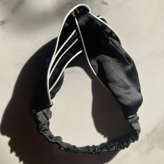 100% Mulberry Silk Headband with Border
