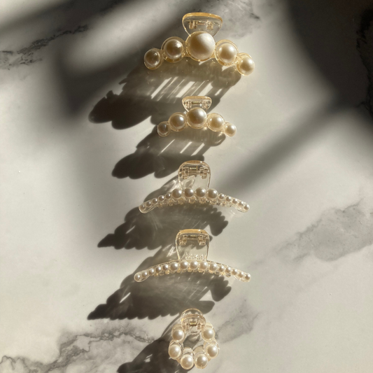 Pearl Hair Claw Clips